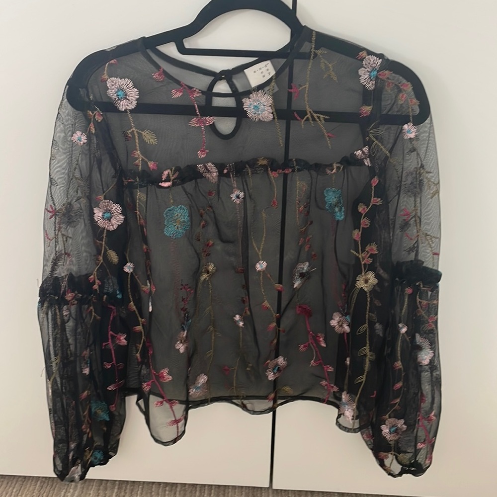 A new day shear blouse. Never worn